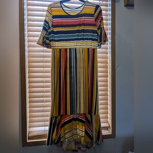 Striped Multicolor Maxi Dress